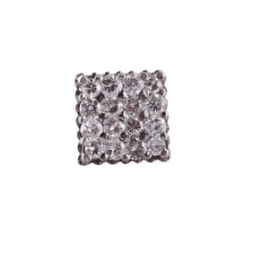 Platinum Diamond Square Top Ring