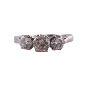 Platinum 3 Stone Diamond Ring