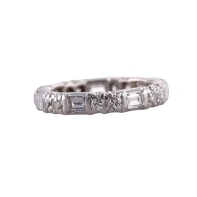 Platinum Diamond Eternity Wedding Band Ring