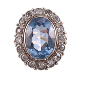 18k Gold Diamond Spinel Cocktail Ring