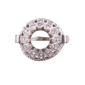 J Mercade Platinum Diamond Ring Setting