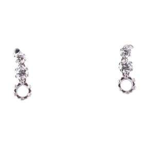 Platinum Diamond Earrings Setting