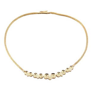 Ilias Lalaounis 18k Yellow Gold Mesh Necklace: METAL: 18k Gold. MEASUREMENTS: Necklace is 17&quot; long x 10.3mm at widest point. MARKED: Ilias Lalaounis 0.76 750 Greece. WEIGHT: 24.5 grams.Gemstones have not been graded for color and clarity, and