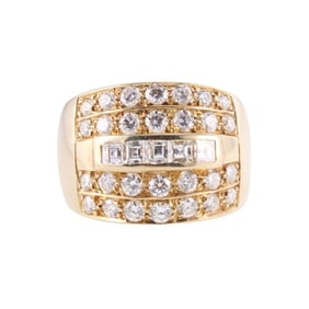18k Yellow Gold Diamond Ring