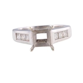 Jeff Cooper Platinum Diamond Engagement Ring Setting