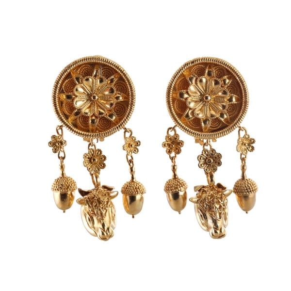Lalaounis 18k Yellow Gold Drop Earrings (1 of 3)
