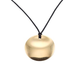 Tiffany & Co  Elsa Peretti 18k Gold Disk Pendant on Silk Cord