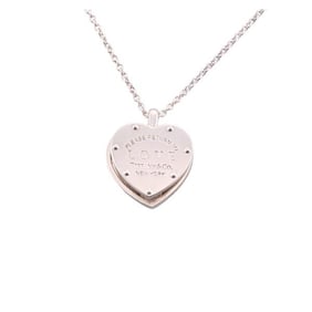 Tiffany & Co Silver Heart Locket Pendant Necklace