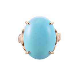 14k Gold Turquoise Ring