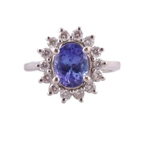 14k Gold Diamond Tanzanite Ring