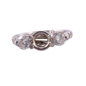 Blue Nile Platinum Diamond Engagement Ring Setting