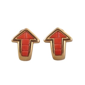 Bvlgari Bulgari 18k Gold Coral Earrings