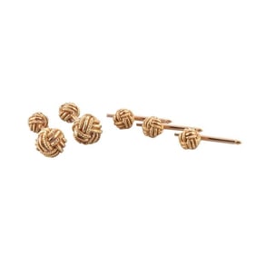 Tiffany & Co Schlumberger Gold Cufflink Stud Dress Set