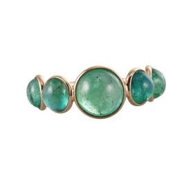 18k Gold Natural Emerald Ring