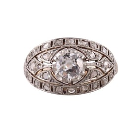 18k Gold Platinum Diamond Ring