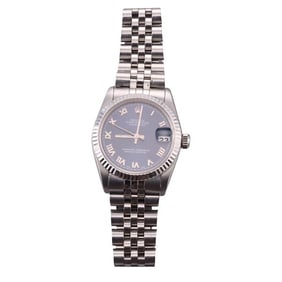 Rolex Datejust Midsize Steel Blue Roman Dial Watch 68274