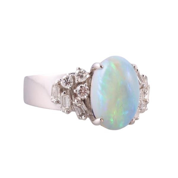 14k Gold Diamond Opal Ring (1 of 6)