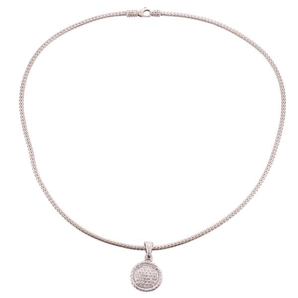 John Hardy Silver Diamond Pendant Necklace (1 of 5)