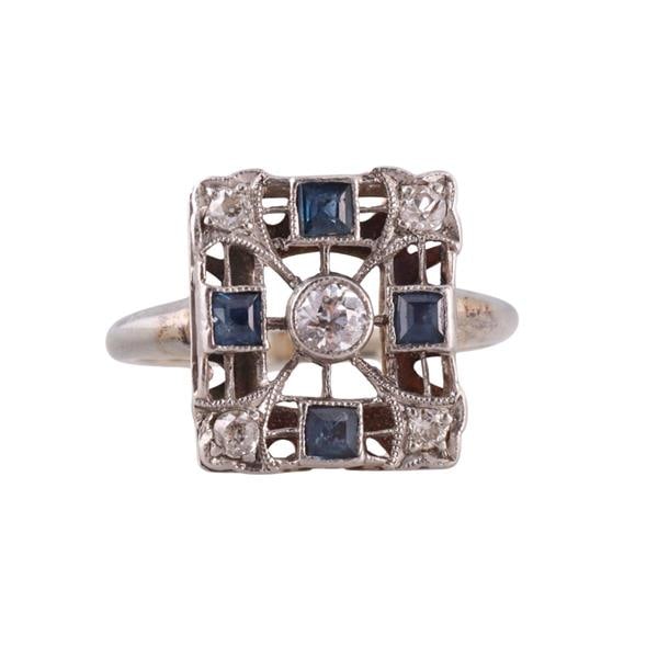 14k Gold Diamond Sapphire Ring (1 of 3)