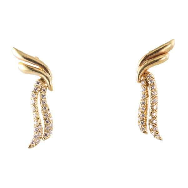 18k Gold Diamond Earrings (1 of 3)
