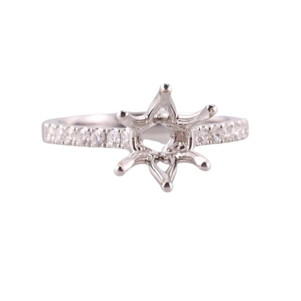 18k Gold Diamond Engagement Ring Setting (1 of 4)