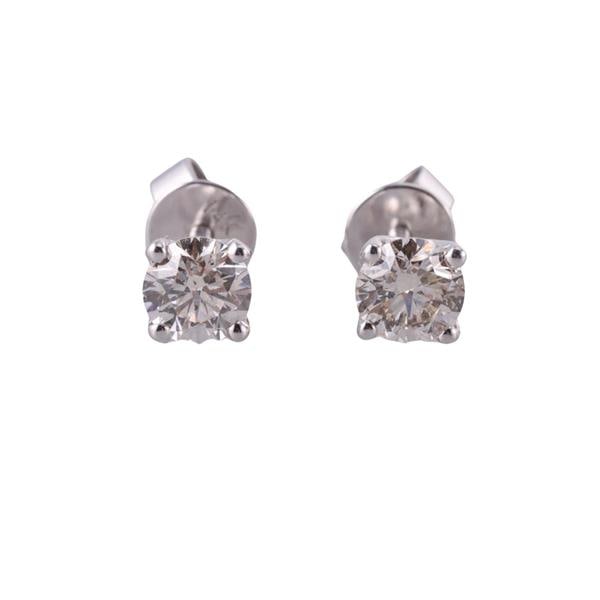 14k White Gold Diamond Stud Earrings (1 of 2)