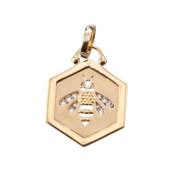 Temple St. Clair 18k Gold Diamond Bee Pendant (1 of 3)