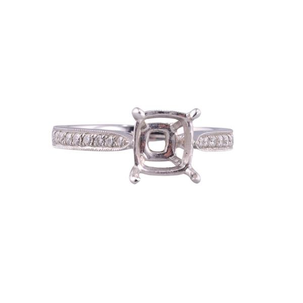 18k White Gold Diamond Engagement Ring Setting (1 of 4)