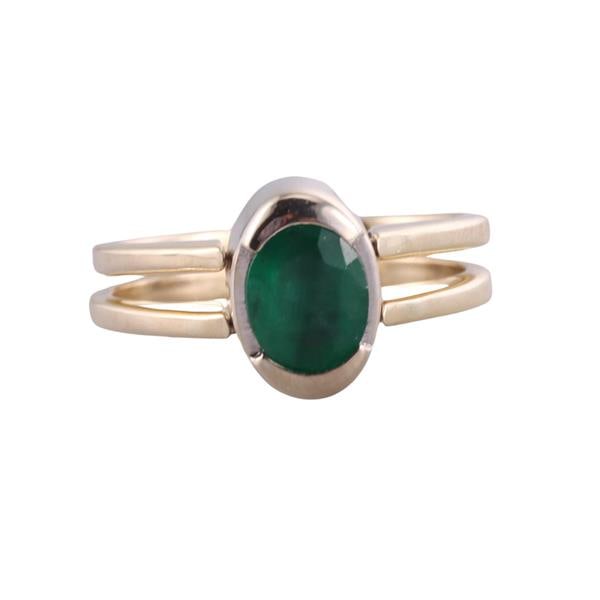 14k Gold Diamond Emerald Flip Ring (1 of 5)