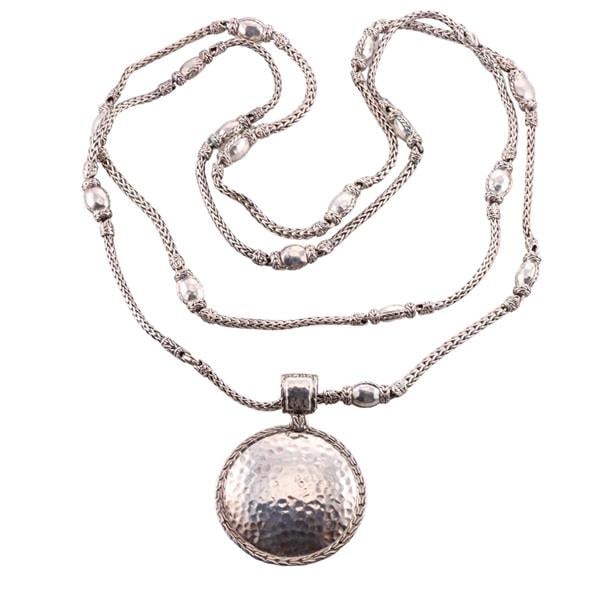 John Hardy Silver Large Pendant Necklace (1 of 4)