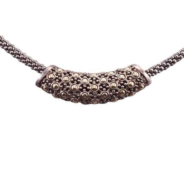 John Hardy Silver Gold Slide Pendant Necklace (1 of 3)