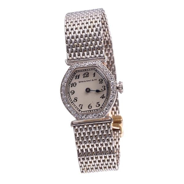 Patek Philippe Spaulding & Co Platinum Gold Diamond Watch (1 of 5)