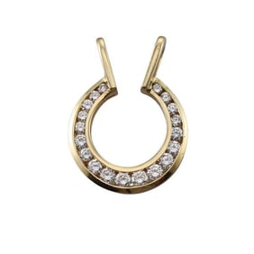 18k Gold Diamond Slide Pendant