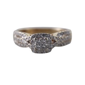 10k Gold Diamond Engagement Ring