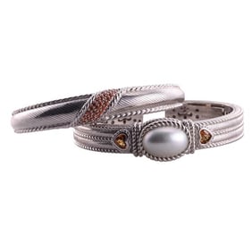 Judith Ripka Sterling Silver Cuff Bracelet