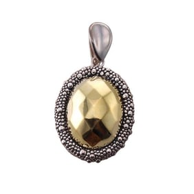 Michael Dawkins Sterling Silver Oval Pendant
