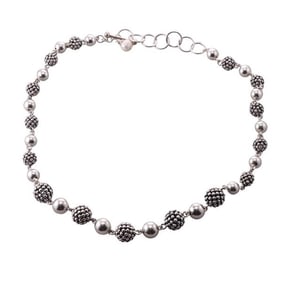 Michael Dawkins Silver Bead Necklace