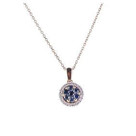 Kallati Gold Diamond Sapphire Pendant Necklace