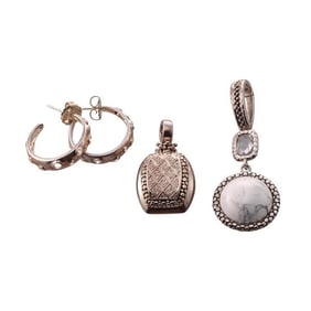 Michael Dawkins & Rim Studio Sterling Silver Pendant Earrings Lot