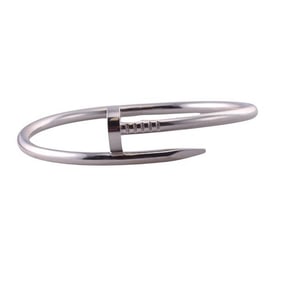 Cartier Juste un Clou Nail 18k White Gold Bracelet Sz17