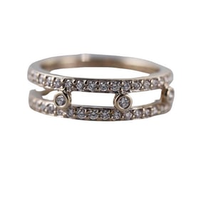 Hidalgo 18k Gold Diamond Double Band Ring