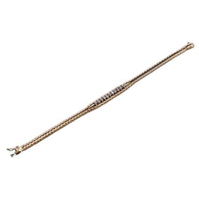 Italian 14k Gold Diamond Bracelet