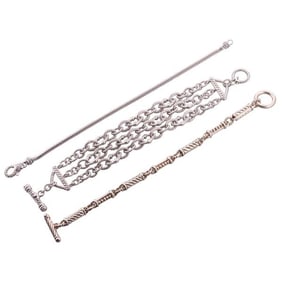 Judith Ripka Silver Bracelet Lot of 3