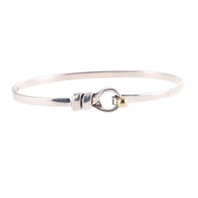 Tiffany & Co Silver 18k Gold Bangle Bracelet