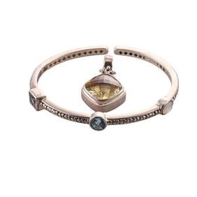 Michael Dawkins Silver Cuff Bangle Bracelet Pendant Lot