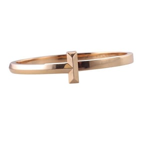 Tiffany & Co T1 Hinged 18k Rose Gold Bangle Bracelet