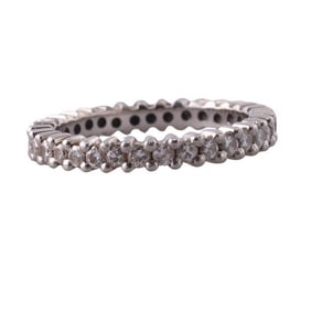 18k White Gold Diamond Eternity Band Ring