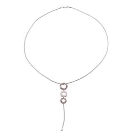 14k Gold Diamond Slide Pendant Necklace