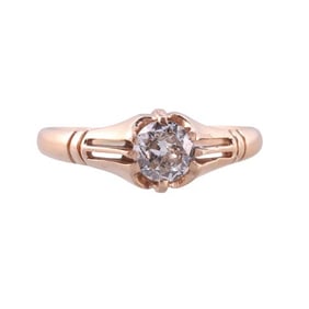 Antique 14k Gold Diamond Engagement Ring