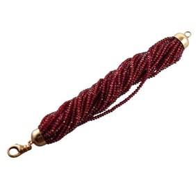 Rosa Bisbe 18k Gold Tourmaline Multi Strand Bracelet